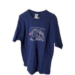 Mark Martin NASCAR #6 Embroidered VTG Cadre Athletic Blue T-Shirt Men’s Large